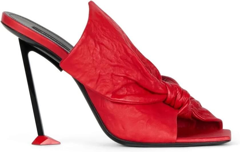 Givenchy Boudoir muiltjes van nappa leer met strik Rood