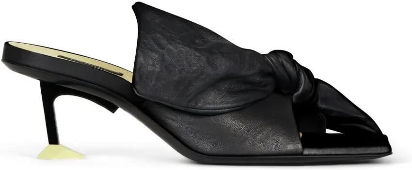 Givenchy Boudoir muiltjes van nappa leer met strik Zwart