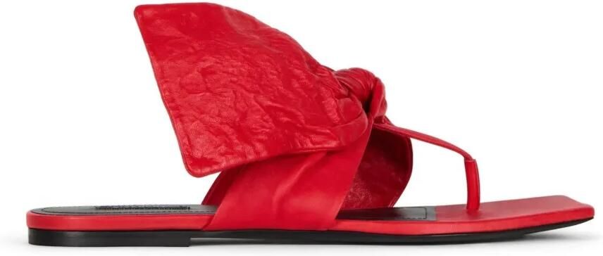 Givenchy Boudoir nappa leren sandalen met strik Rood