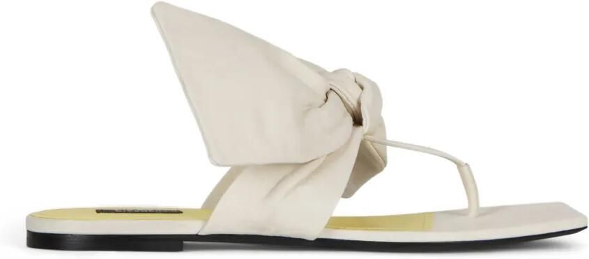 Givenchy Boudoir nappa leren sandalen met strik Wit