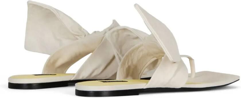 Givenchy Boudoir nappa leren sandalen met strik Wit - Foto 4