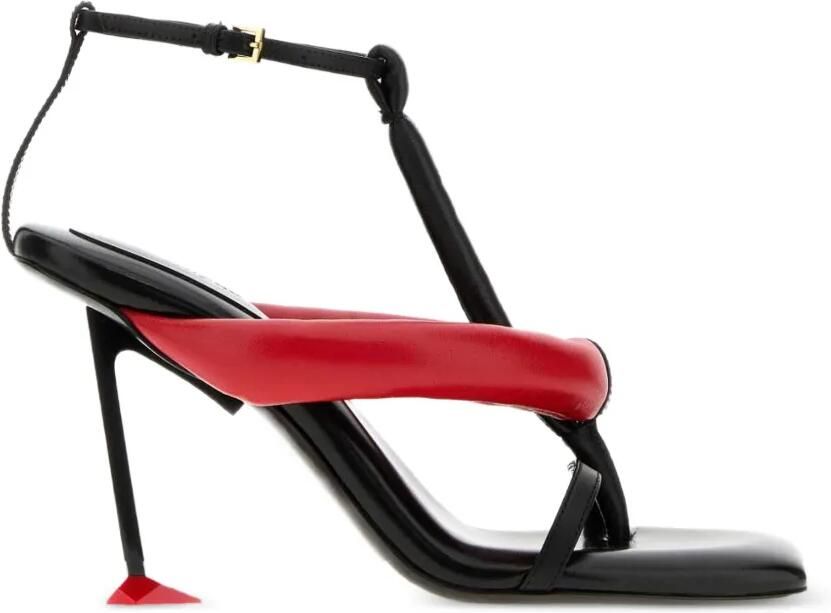 Givenchy Boudoir tweekleurige nappa leren sandalen met hak Zwart