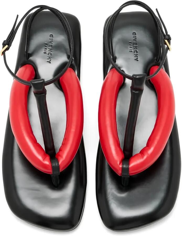 Givenchy Boudoir tweekleurige string van nappaleer Zwart - Foto 2