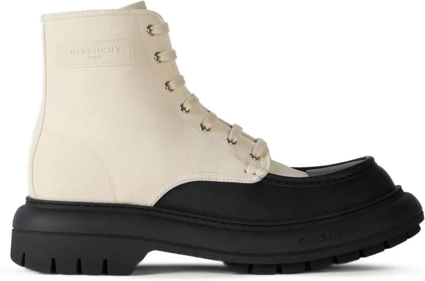 Givenchy cargo desert boots van canvas en leer Beige