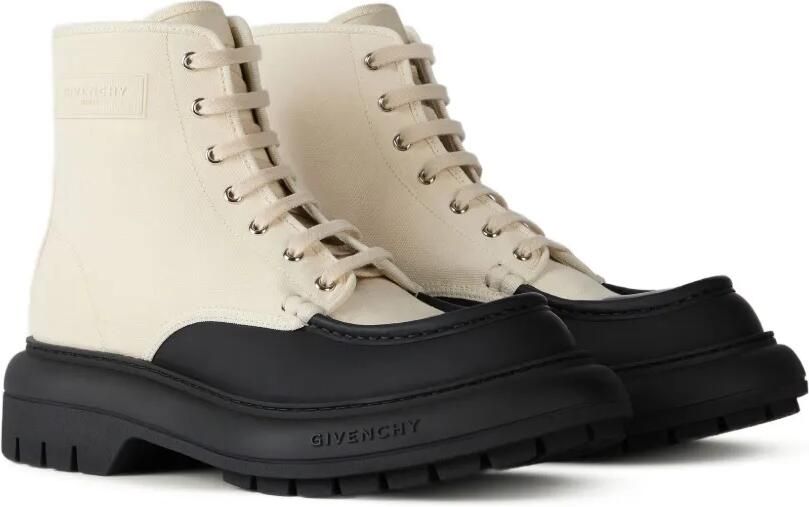 Givenchy cargo desert boots van canvas en leer Beige - Foto 5