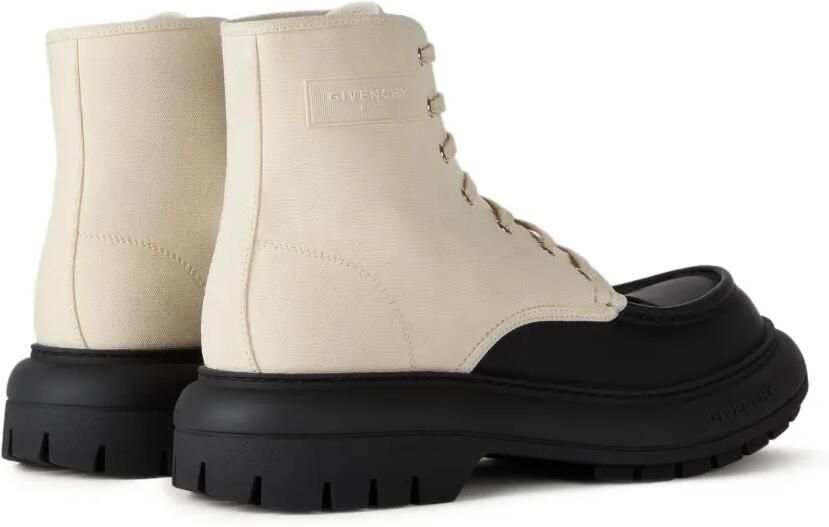 Givenchy cargo desert boots van canvas en leer Beige - Foto 4