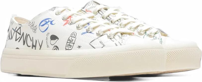 Givenchy City Low graffiti sneakers Wit