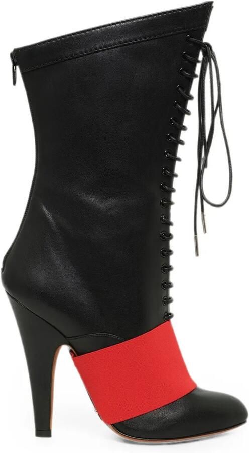 Givenchy contrast panel lace-up boots Zwart - Foto 3