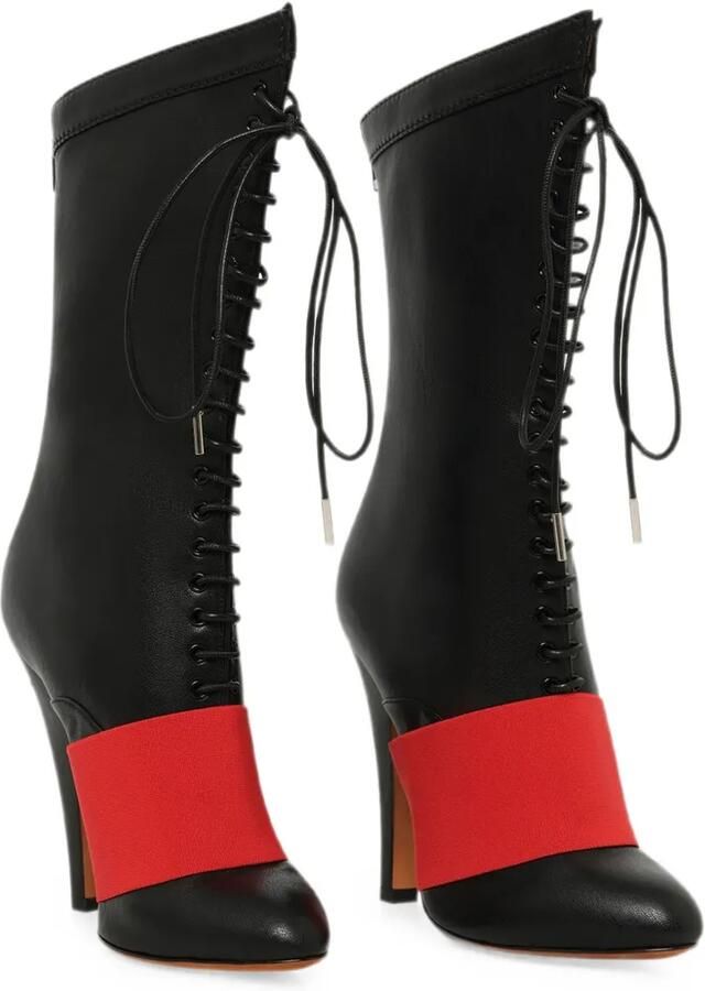 Givenchy contrast panel lace-up boots Zwart - Foto 2