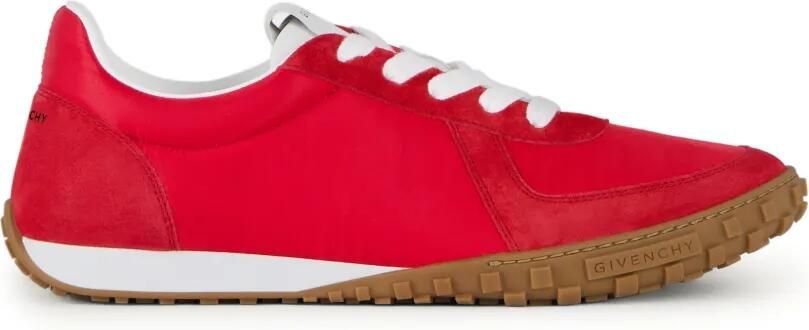 Givenchy Glide nylon en suède sneakers Rood