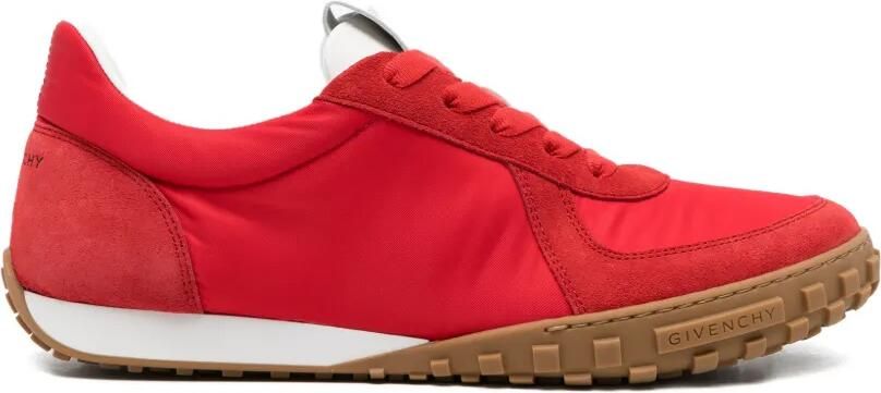 Givenchy Glide sneakers met suède vlakken Rood