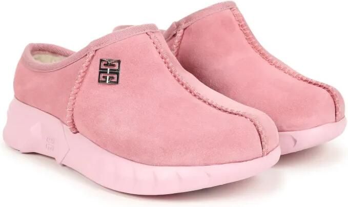 Givenchy Kids 4G suède muiltjes Roze