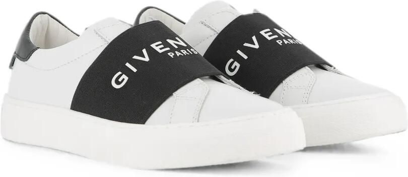 Givenchy Kids Leren sneakers met logoband Wit