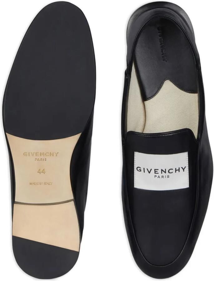 Givenchy Label loafers van glanzend leer Zwart - Foto 2
