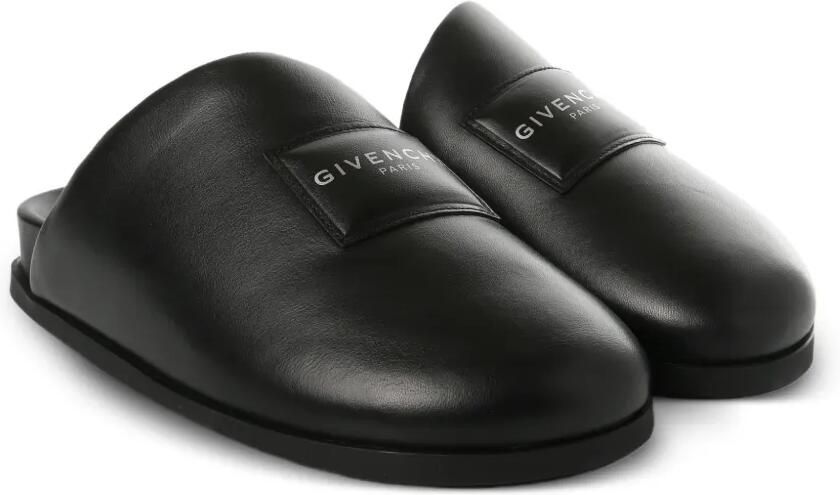 Givenchy Label platte muiltjes van nappa leer Zwart