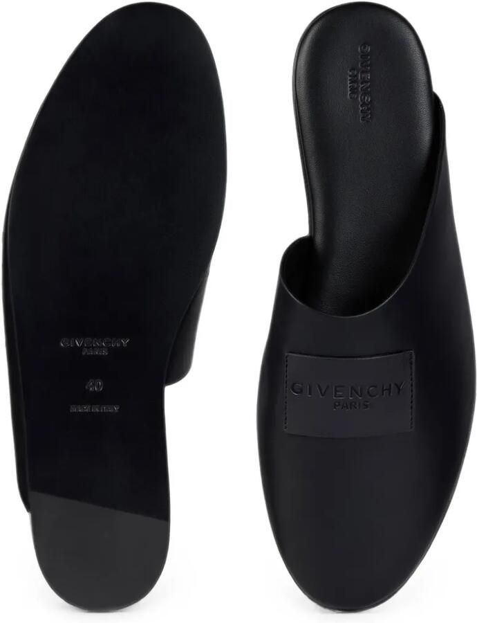 Givenchy Label platte muiltjes van nappa leer Zwart - Foto 2