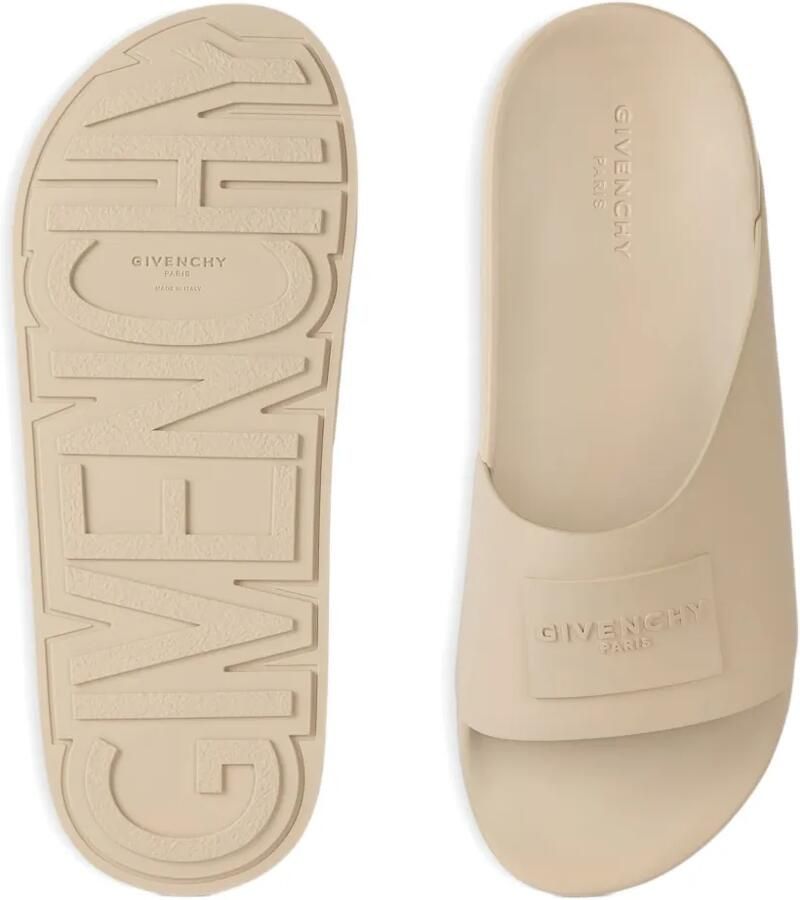 Givenchy Label Slide rubberen muiltjes Beige - Foto 2