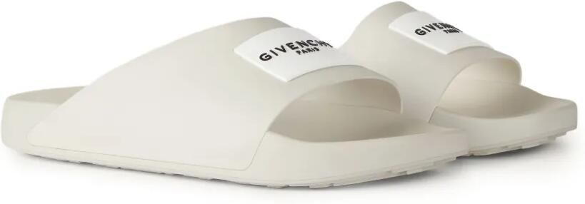 Givenchy Label Slide rubberen muiltjes Beige - Foto 4