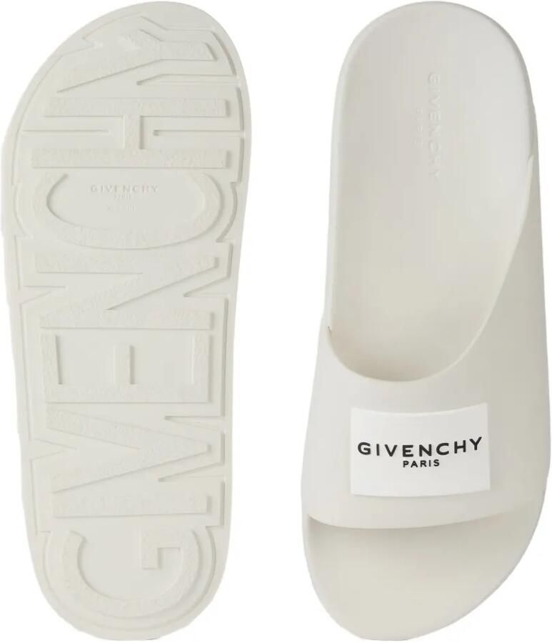Givenchy Label Slide rubberen muiltjes Beige - Foto 2