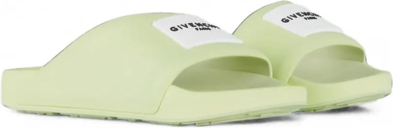 Givenchy Label Slide rubberen muiltjes Groen - Foto 4