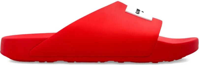 Givenchy Label Slide rubberen muiltjes Rood