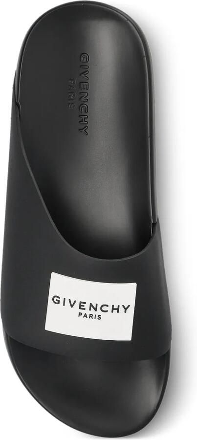 Givenchy Label Slide rubberen muiltjes Zwart - Foto 3