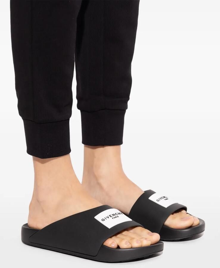 Givenchy Label Slide rubberen muiltjes Zwart - Foto 2
