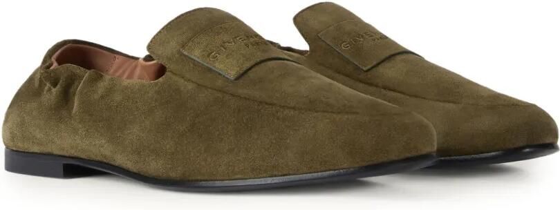 Givenchy Label suède loafers Groen