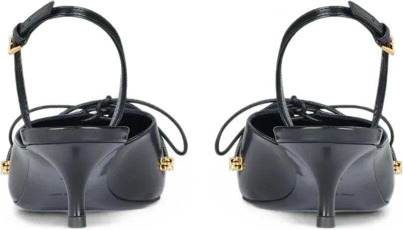 Givenchy Leren slingbacks met veters Zwart