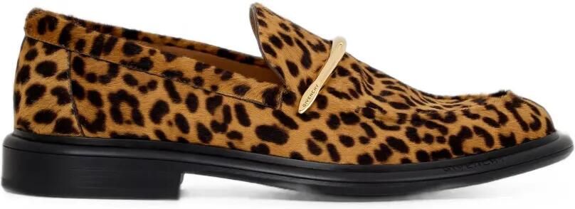 Givenchy Pinch loafers van pony-leer met luipaard-effect Bruin