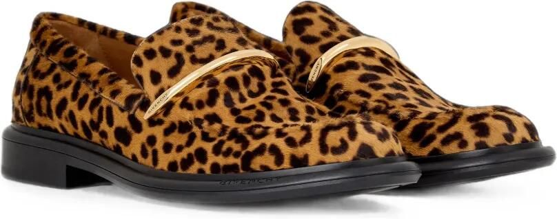 Givenchy Pinch loafers van pony-leer met luipaard-effect Bruin - Foto 4