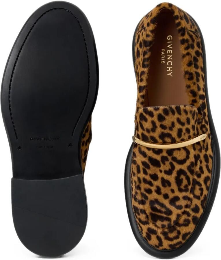 Givenchy Pinch loafers van pony-leer met luipaard-effect Bruin - Foto 2