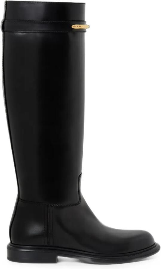 Givenchy Pinch platte leren laarzen Zwart