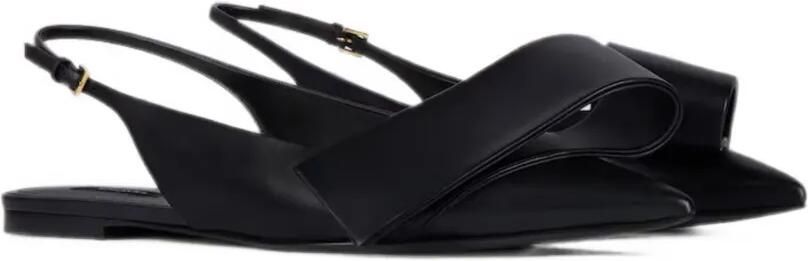Givenchy Platte slingbacks van leer met gedraaid lint Zwart - Foto 3