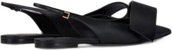 Givenchy Platte slingbacks van leer met gedraaid lint Zwart - Foto 5