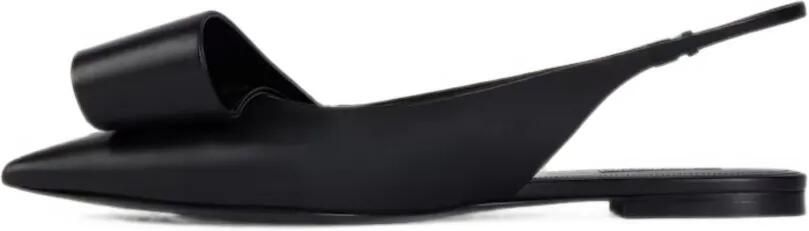 Givenchy Platte slingbacks van leer met gedraaid lint Zwart - Foto 4