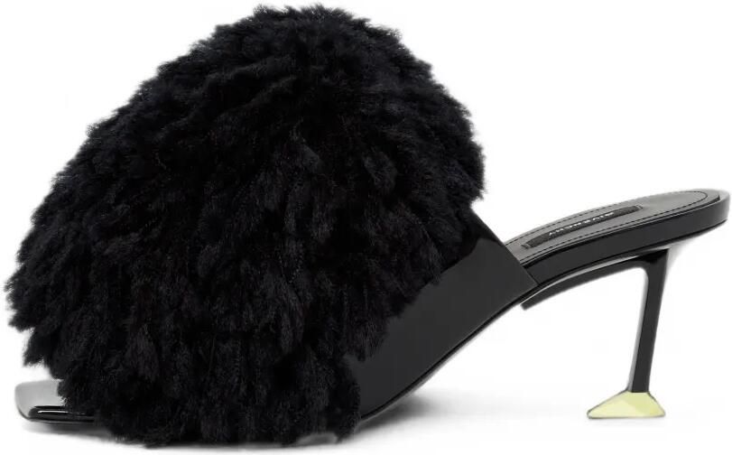 Givenchy Pompom lakleren gebreide muiltjes Zwart - Foto 2