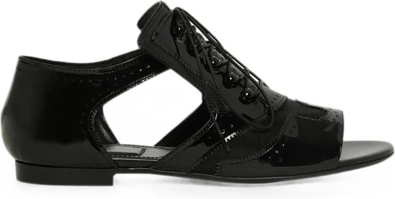 Givenchy Sandalen met uitgesneden details en veters Zwart