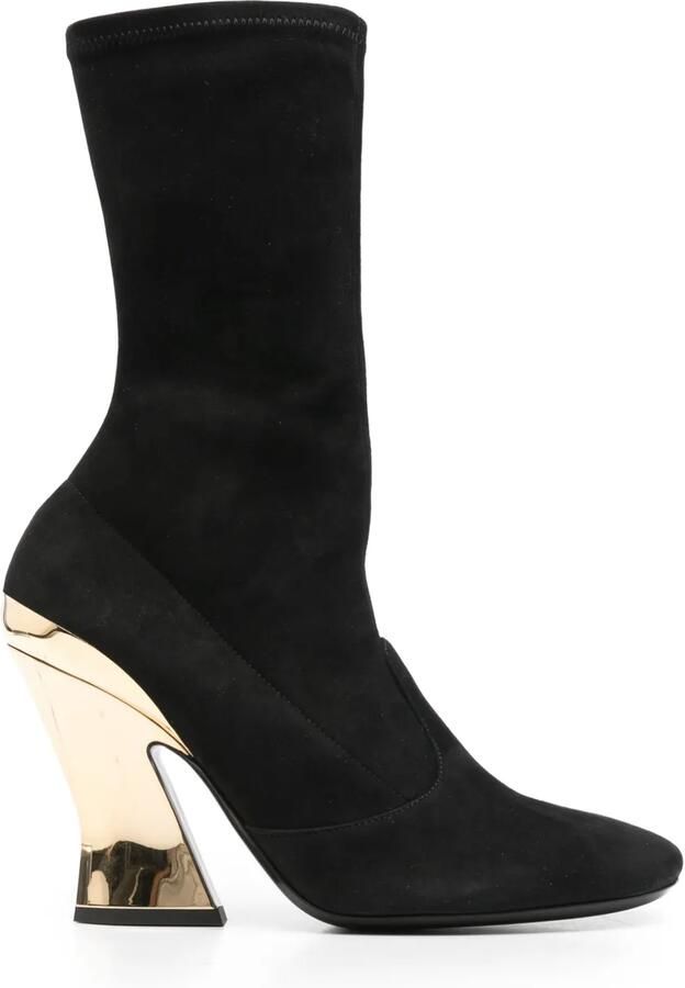 Givenchy Sculpted suède enkellaarzen Zwart