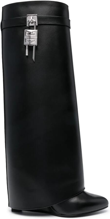 Givenchy Shark Lock leren laarzen Zwart