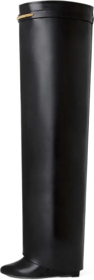 Givenchy Shark Pinch leren overknee laarzen Zwart - Foto 3