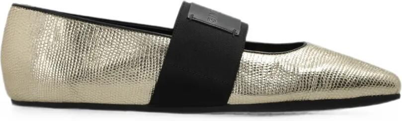 Givenchy Sliced metallic leren ballerina's Goud