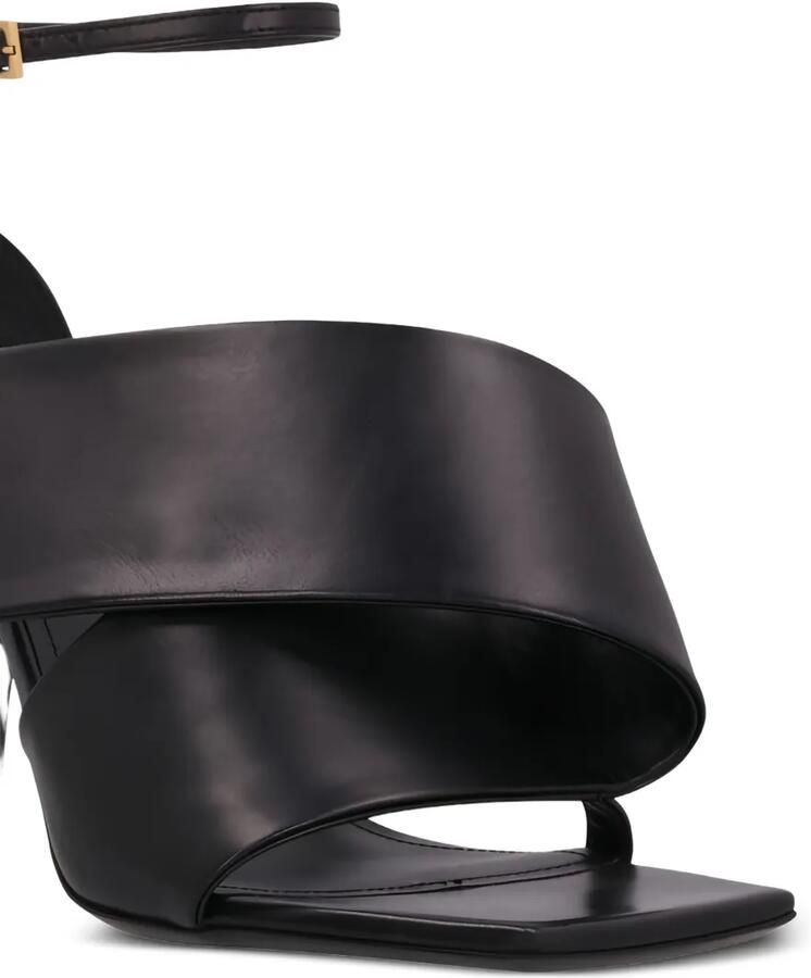Givenchy Sliced sandalen met vierkante neus Zwart - Foto 2