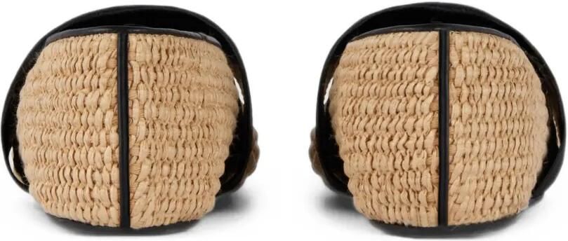 Givenchy Sliced Square ballerina's met raffia-effect Beige - Foto 3