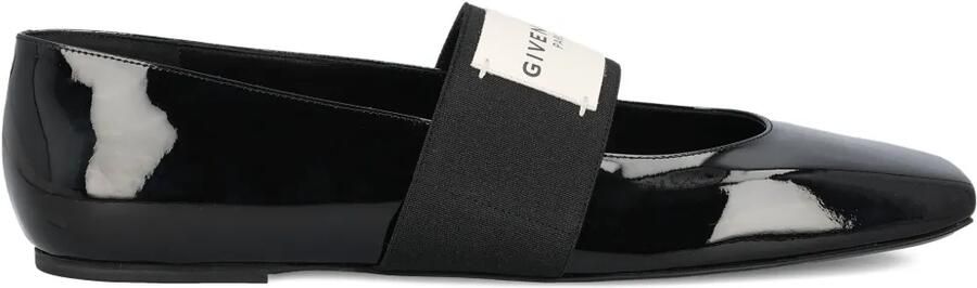 Givenchy Sliced Square ballerina's van lakleer Zwart