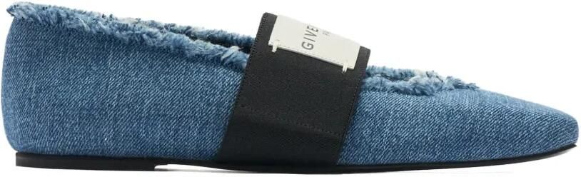 Givenchy Sliced Square denim ballerina's Blauw