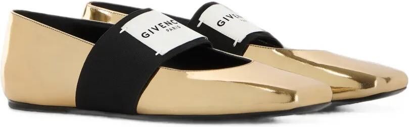 Givenchy Sliced Square leren ballerina's met spiegelend effect Goud - Foto 4