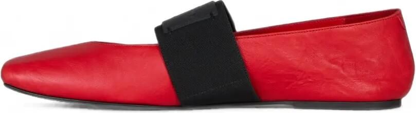 Givenchy Sliced Square leren ballerina's met textuur Rood - Foto 5