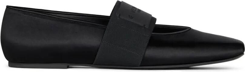 Givenchy Sliced Square satijnen ballerina's Zwart