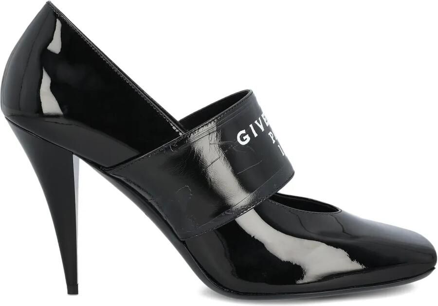 Givenchy Sliced Square Tape lakleren pumps Zwart